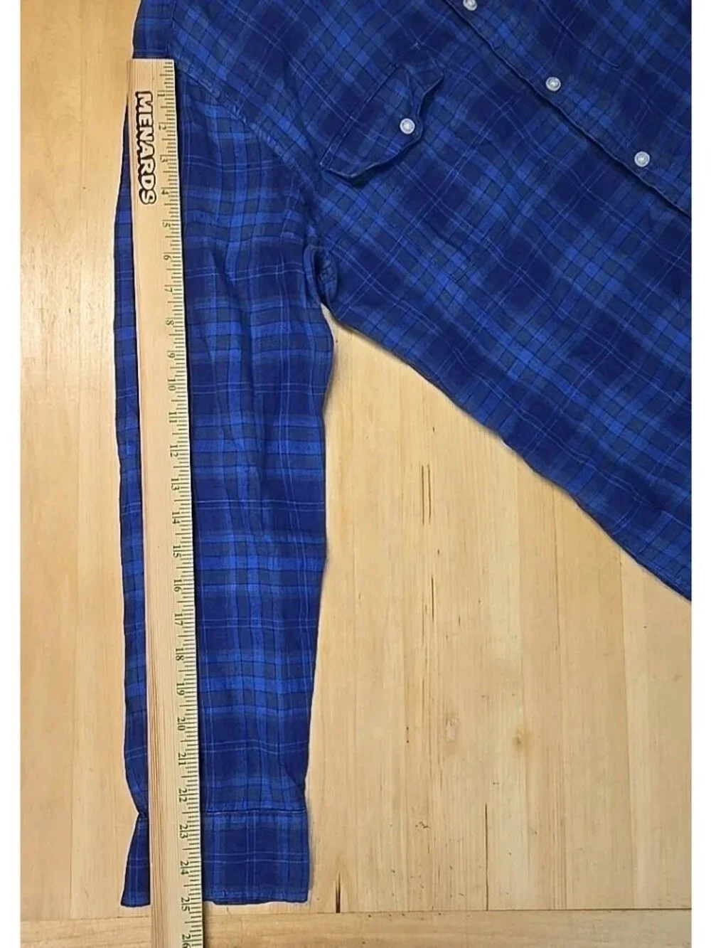 Banana Republic 100% Linen Shirt Mens Size Medium Slim Fit Blue Plaid